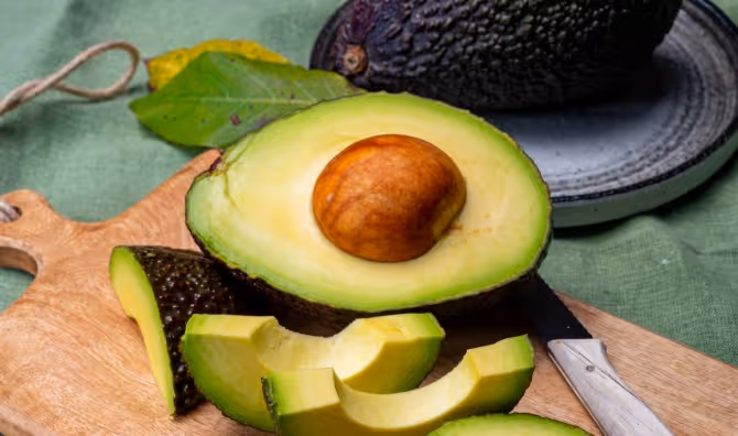 Ripe avocados.