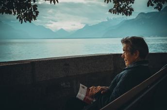 A man reading