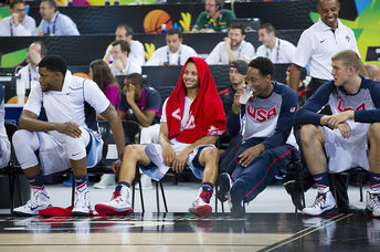 Stephen Curry of USA (middle) at FIBA World Cup basketball match between USA Team and Lithuania, final score 96-68, on September 11, 2014