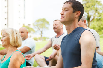 Outdoor meditation.