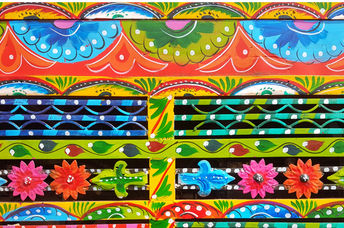 Colorful Pakistani truck art