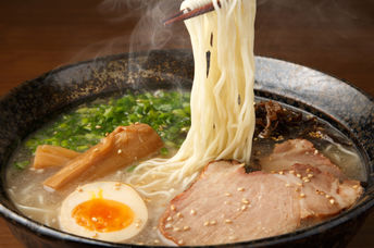 An inviting Asian dish featuring nutritious instant ramen noodles