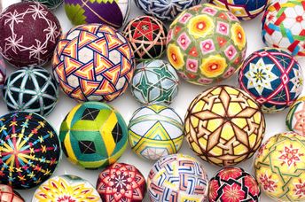 Intricate  temari balls are works of art.