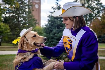 Gabi and Winnie in their band uniforms.