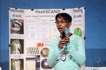 Sirish Subash and his handheld pesticide detector.