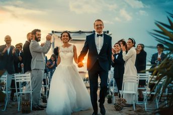 Micro-wedding on the beach.