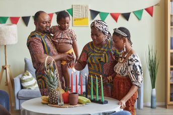 Family celebrating Kwanza.