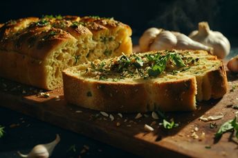 Garlic and herb bread.