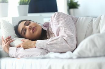 Woman sleeping soundly.