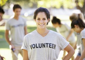 volunteer smiling