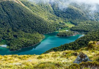 Lake McKenzie overlook, Routeburn track, South island of New Zealand