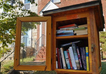 A typical Little Free Library.