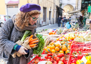 Woman at a farmer's market