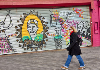 Graffitti art on the boardwalk