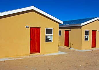 Newly built houses in africa.