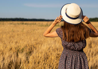 Woman looking at nature.