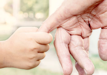 Child with grandmother.