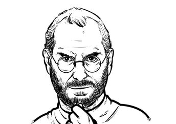 A portrait of Steve Jobs