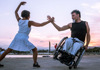 Dancing in a wheelchair.