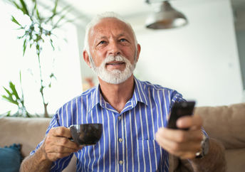 Man reacting to news.