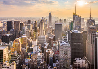 New York city skyline.