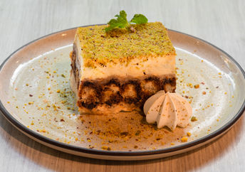 Pistachio tiramisu.