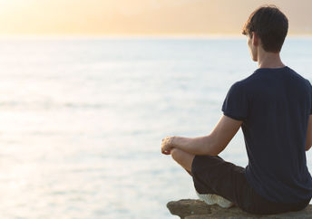 Youth meditating.