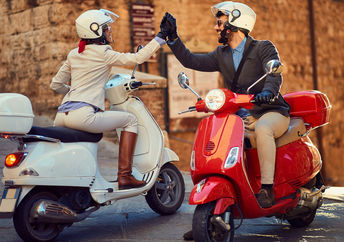 Vespa riders.