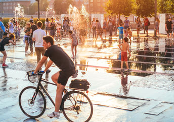 Summer in Moscow park.