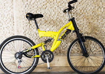 Yellow bicycle.