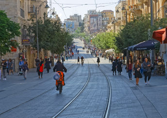 Jaffa street in Jerusalem.