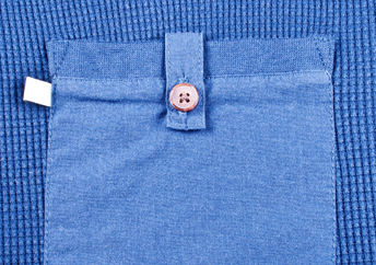 Close-up of a pocket.