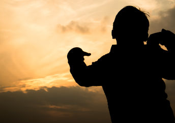 Silhouette of a child.