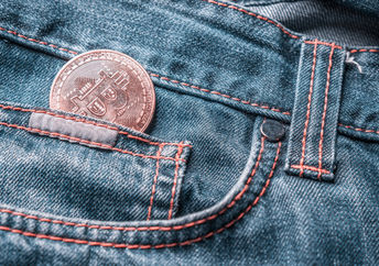 A coin in a pocket.