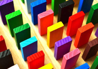 Colorful dominoes.