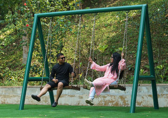 A young couple having fun.