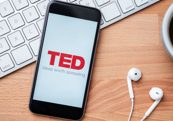 Using the Ted app.