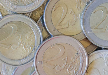 Euro coins.