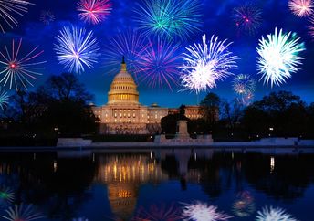 Fireworks in the nation's capital on Independence Day.