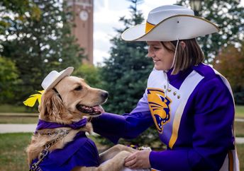 Gabi and Winnie in their band uniforms.