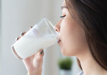 Drinking milk as part of a cleanse.