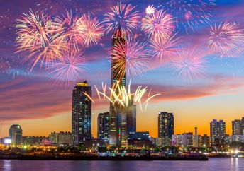 Fireworks Festival at Yeouido, Seoul, South Korea.