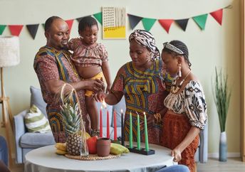 Family celebrating Kwanza.