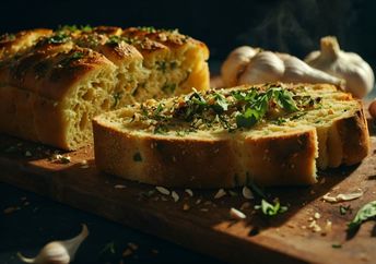 Garlic and herb bread.