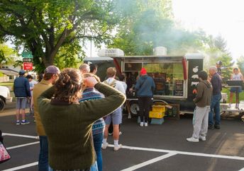 Food trucks like these are helping to feed people in the fire zones.