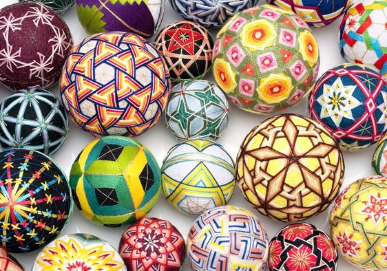 Intricate  temari balls are works of art.