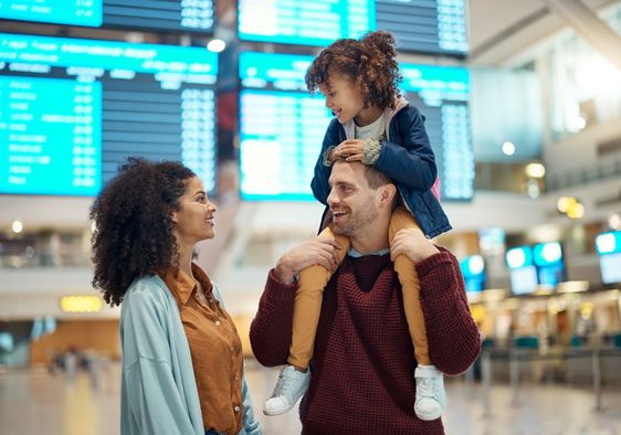 Family at the airport.