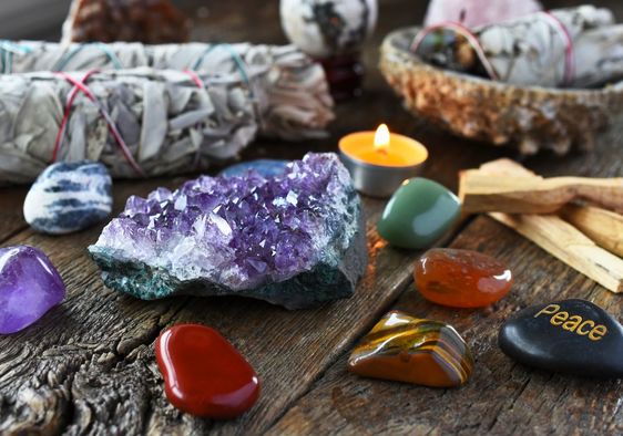 Healing chakra crystals,