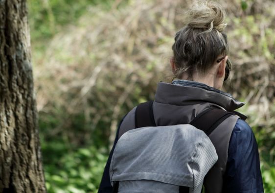 Rucking on a trail.