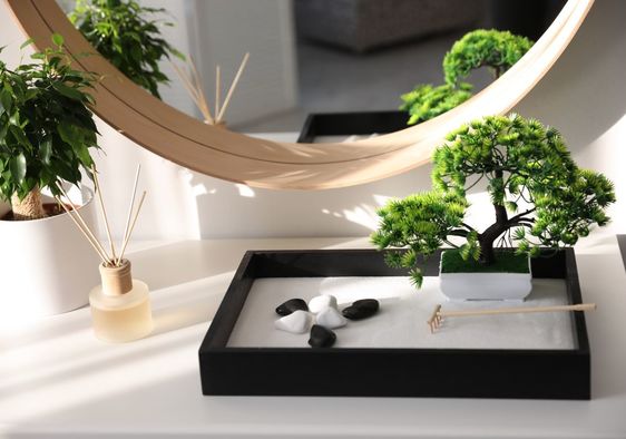 Zen inspired home decor.